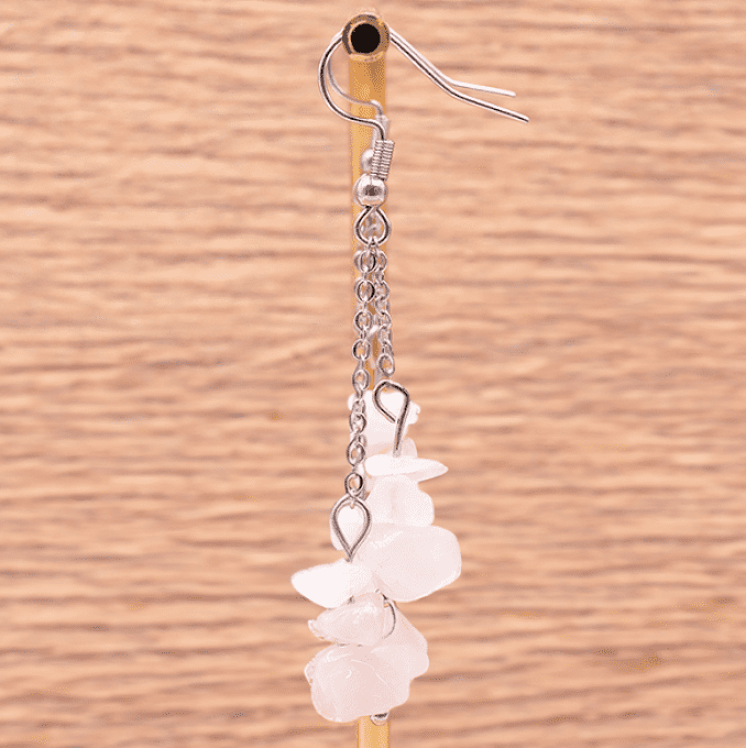 Boucle d'oreille baroque pierre naturelle