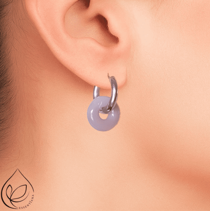 Boucle d'oreille Loa argentée (1 paire)