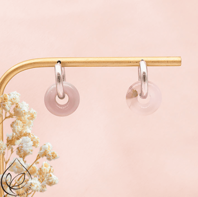 Boucle d'oreille Loa argentée (1 paire)