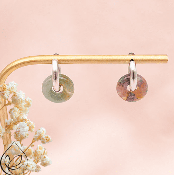 Boucle d'oreille Loa argentée (1 paire)