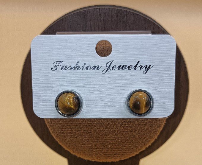 Boucle d'oreille serti 10mm