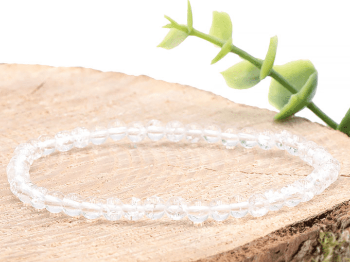 Bracelet boule cristal de roche crack A