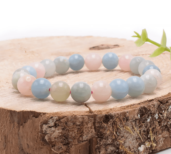 Bracelet boule 08mm béryls A et AA