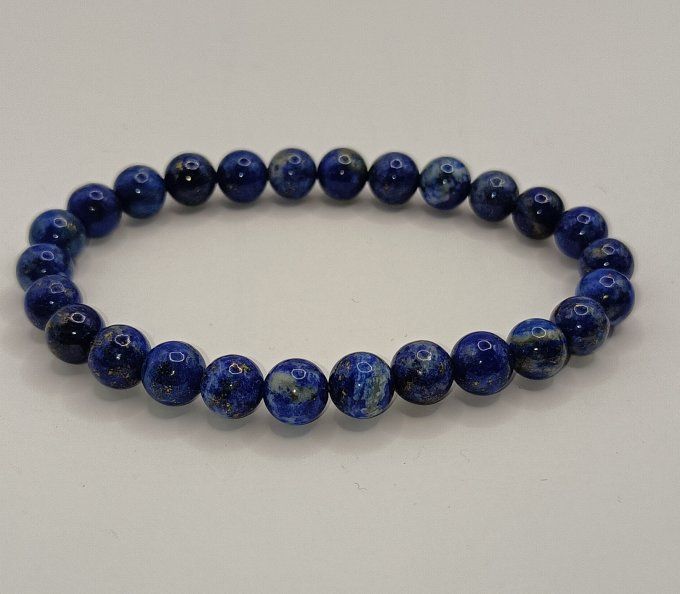 Bracelet boule 08mm lapis lazuli A (taille 2)