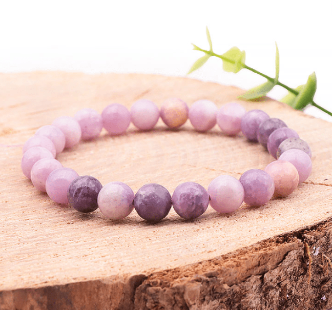 Bracelet boule 08mm lépidolite A+