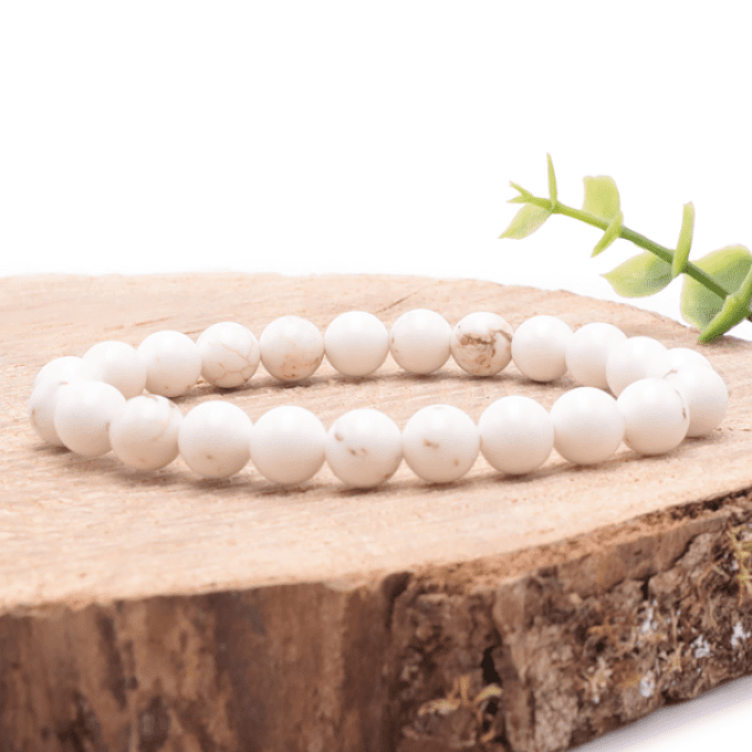 Bracelet boule 08mm magnésite A