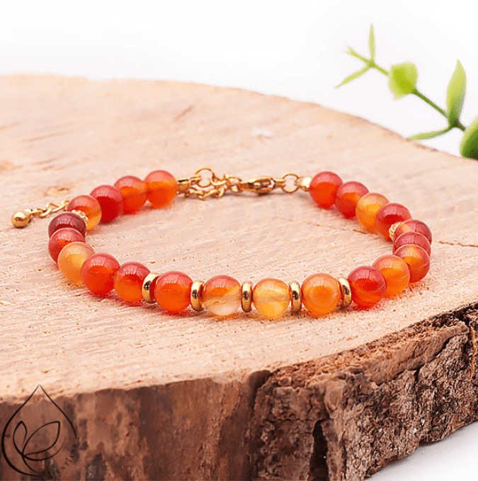 Bracelet Eira doré boule 06mm ( 1 pièce ) acier inoxydable 304