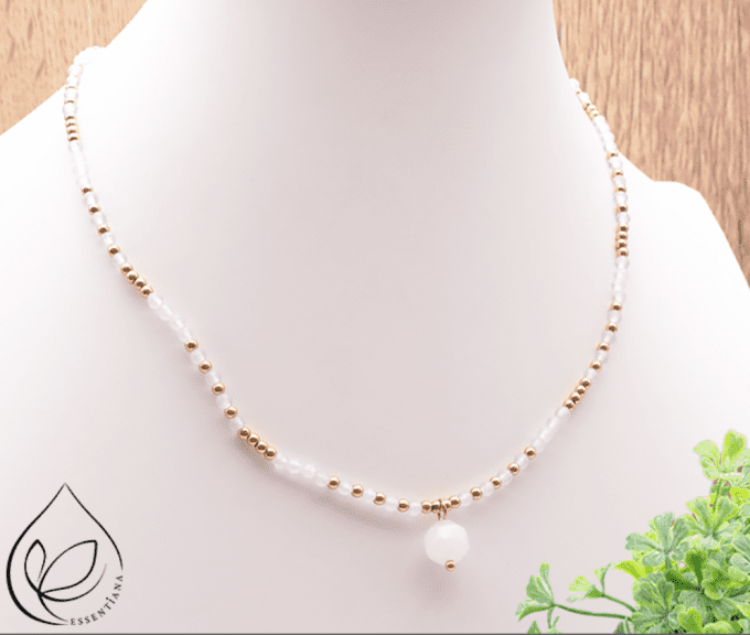 Collier Auréla doré cristal de roche A