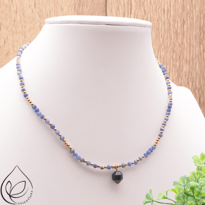 Collier Auréla doré sodalite A