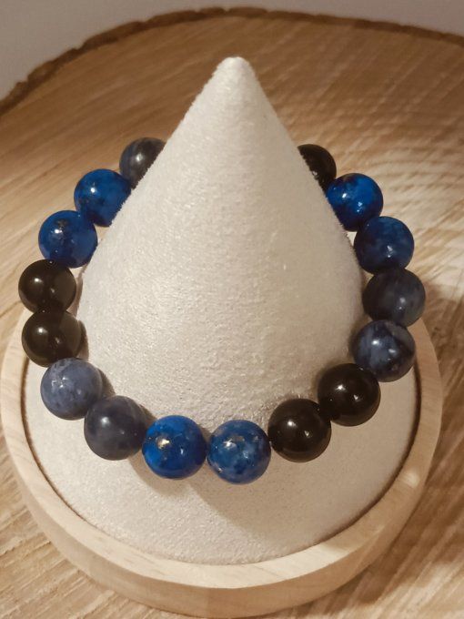 Alliance de l'Onyx , sodalite et de lapis lazuli en 10MM