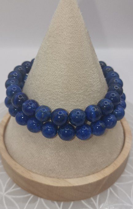Bracelet boule 06mm lapis lazuli AAA