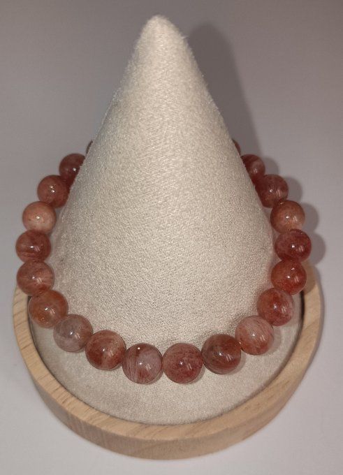 Bracelet boule en Pierre de soleil AA