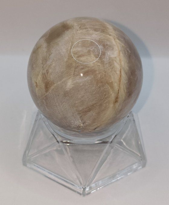 Sphère pierre de lune beige AA 50 à 60mm