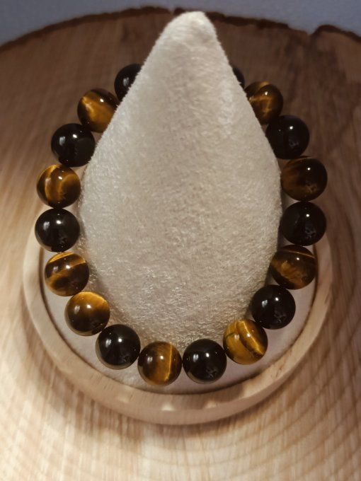 Alliance de la Spinelle noire et Oeil de tigre 10MM